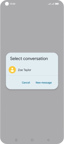 Press New message. Press New message.