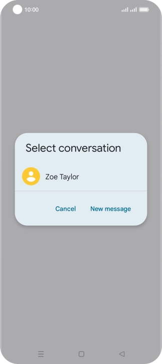 Press New message. Press New message.