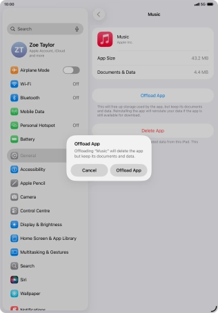 Press Offload App.
