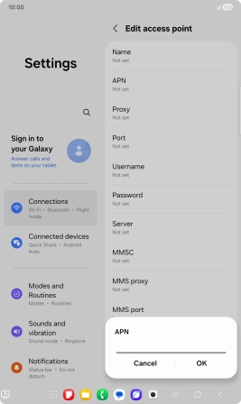 Key in wap.vodafone.co.uk and press OK.