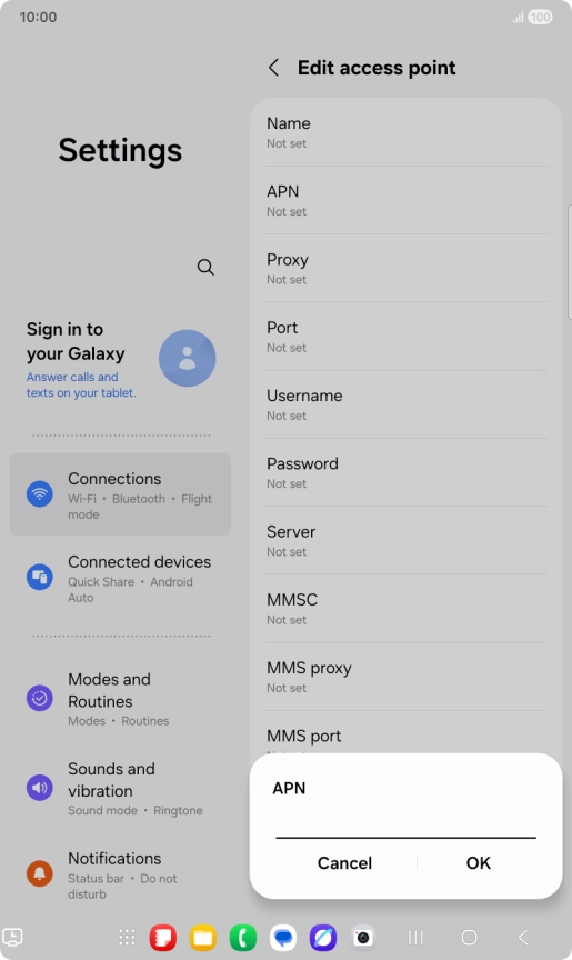 Key in wap.vodafone.co.uk and press OK.