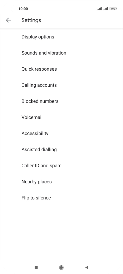 Press Calling accounts.