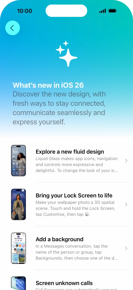 Slide your finger upwards starting from the bottom of the screen to return to the home screen.