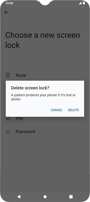 Press DELETE. Press DELETE.