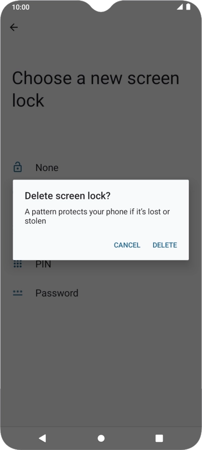 Press DELETE. Press DELETE.