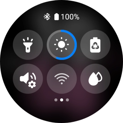 Press the low power mode icon. Press the low power mode icon.