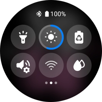 Press the low power mode icon. Press the low power mode icon.