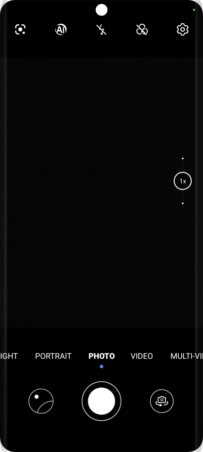 Press the flash icon.