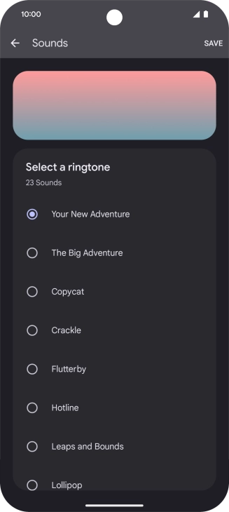 Press the required ring tones to hear them.