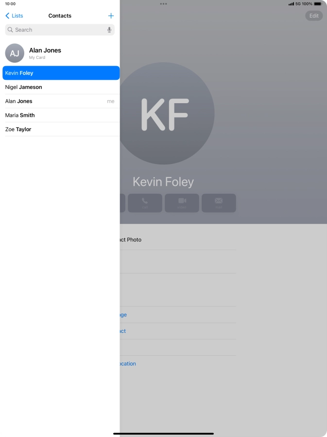 Press the new contact icon. Press the new contact icon.