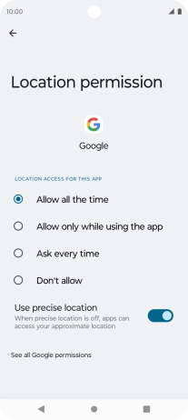 Press the required setting to turn the function on or off. Press the required setting to turn the function on or off.