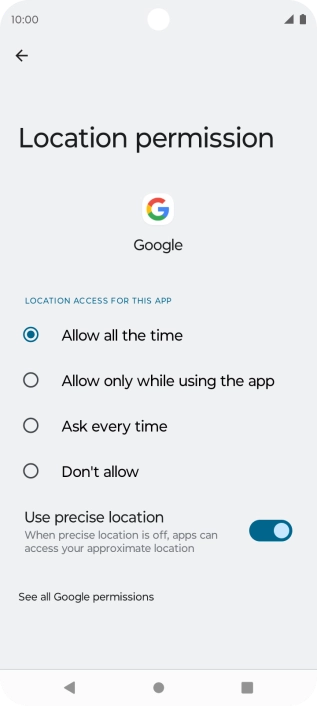 Press the required setting to turn the function on or off. Press the required setting to turn the function on or off.