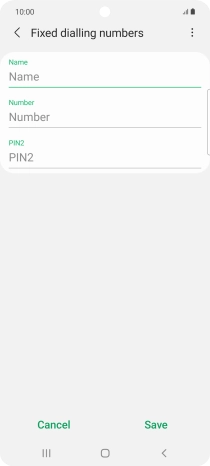 Press Name and key in the required name. Press Name and key in the required name.
