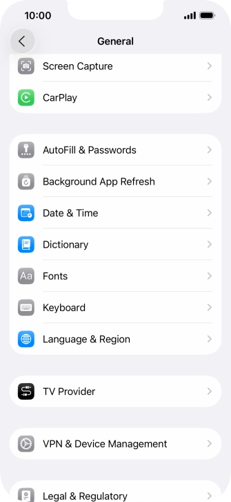 Press Language & Region.