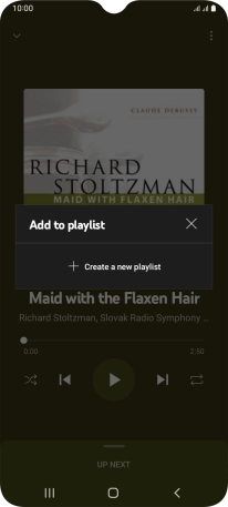 Press Create a new playlist. Press Create a new playlist.