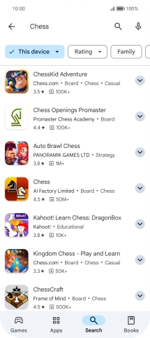 Press the required app.