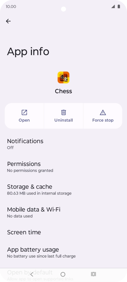 Press Storage & cache.