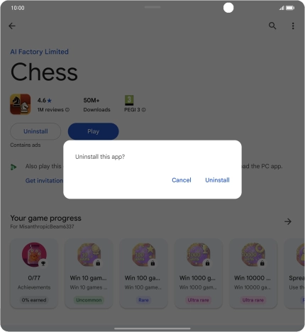 Press Uninstall. Press Uninstall.