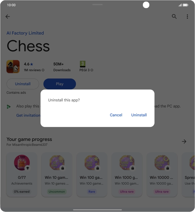Press Uninstall. Press Uninstall.