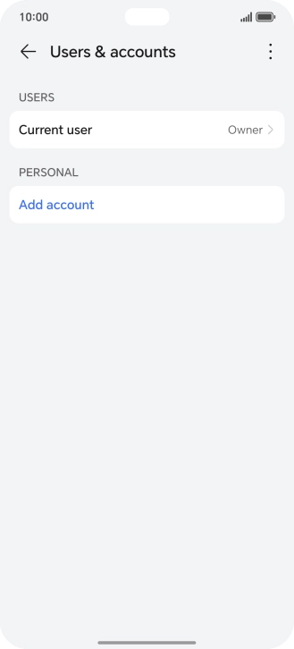 Press Add account. Press Add account.