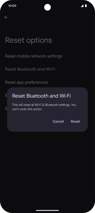 Press Reset. Press Reset.