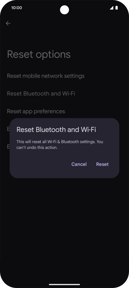 Press Reset. Press Reset.