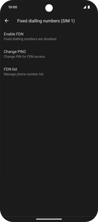 Press FDN list. Press FDN list.