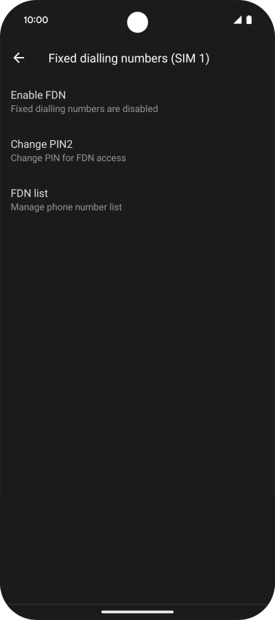 Press FDN list. Press FDN list.
