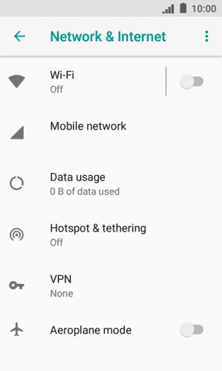 Press Mobile network. Press Mobile network.
