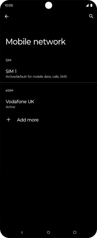 Press the required eSIM. Press the required eSIM.