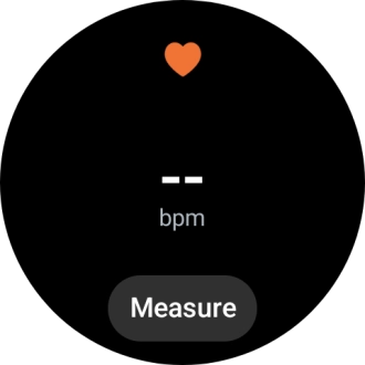 Press Measure and wait while your smartwatch measures your heart rate. Press Measure and wait while your smartwatch measures your heart rate.
