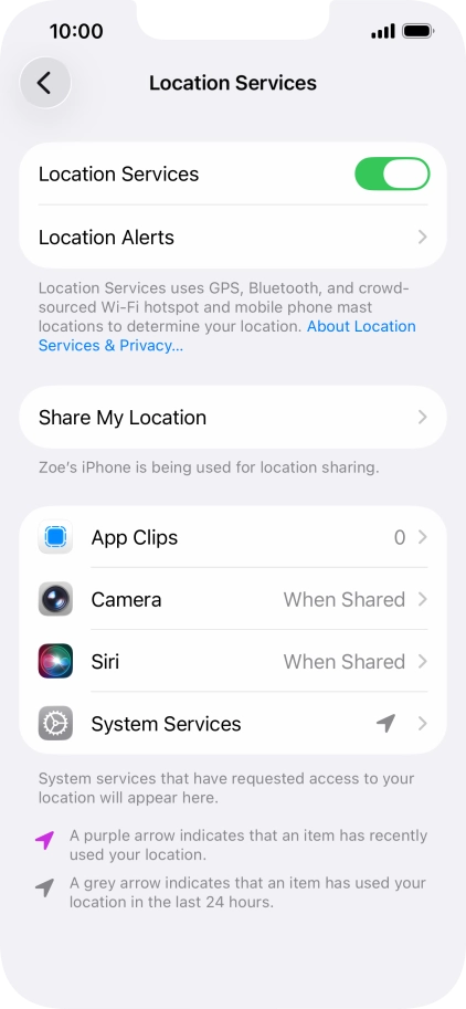 Press the required app. Press the required app.