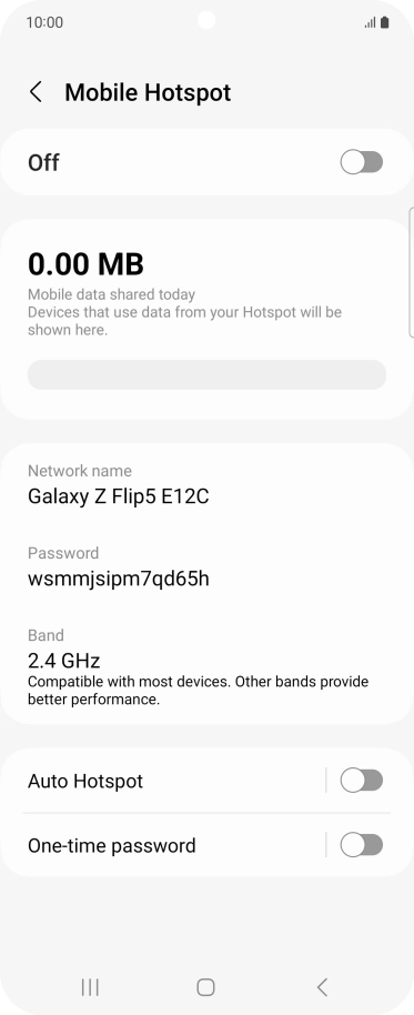 Press Network name.