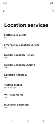 Press Location Accuracy. Press Location Accuracy.