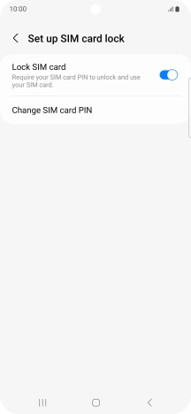Press Change SIM card PIN.