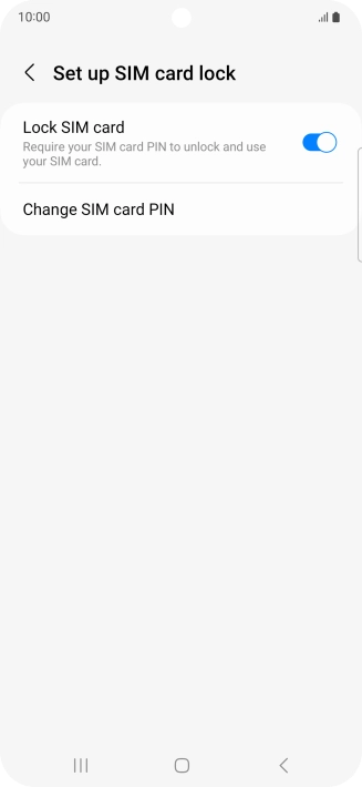 Press Change SIM card PIN.