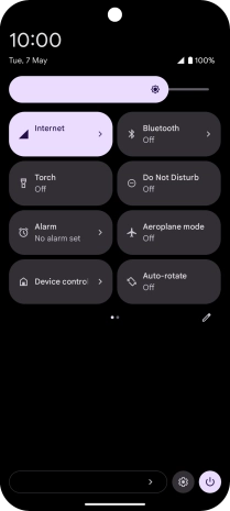 Press the network icon.