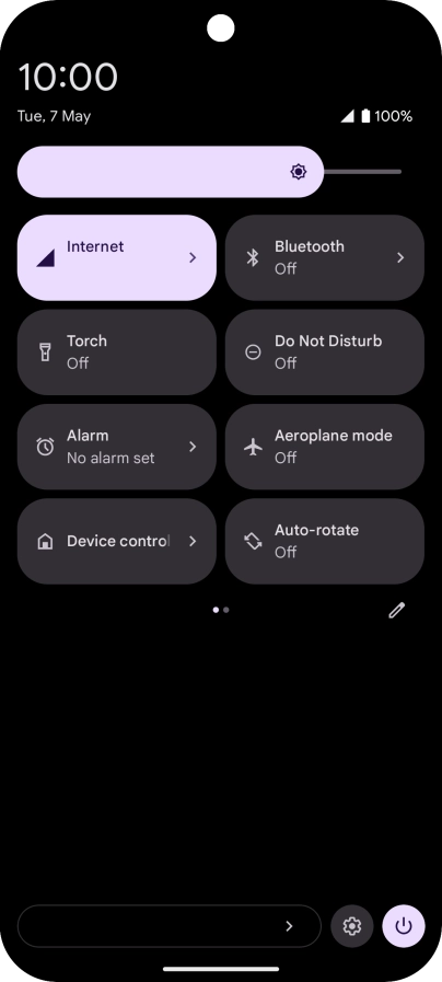 Press the network icon.