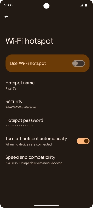 Press Hotspot name. Press Hotspot name.