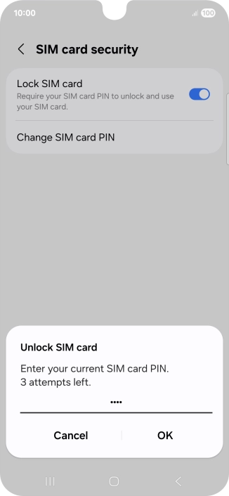 Key in your PIN and press OK.