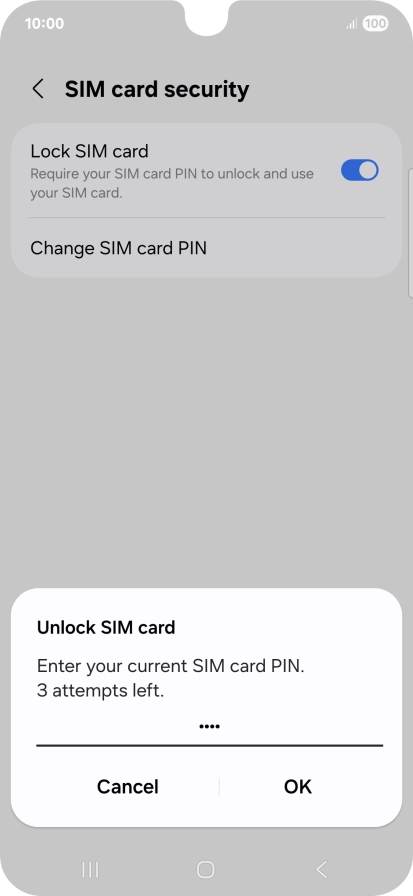 Key in your PIN and press OK.