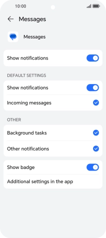 Press the indicator next to 