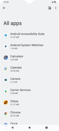 Press the required app. Press the required app.