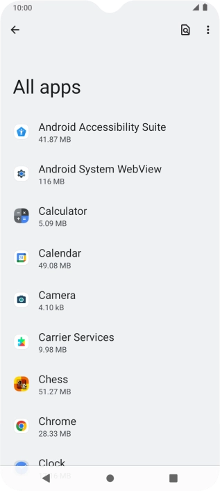 Press the required app. Press the required app.