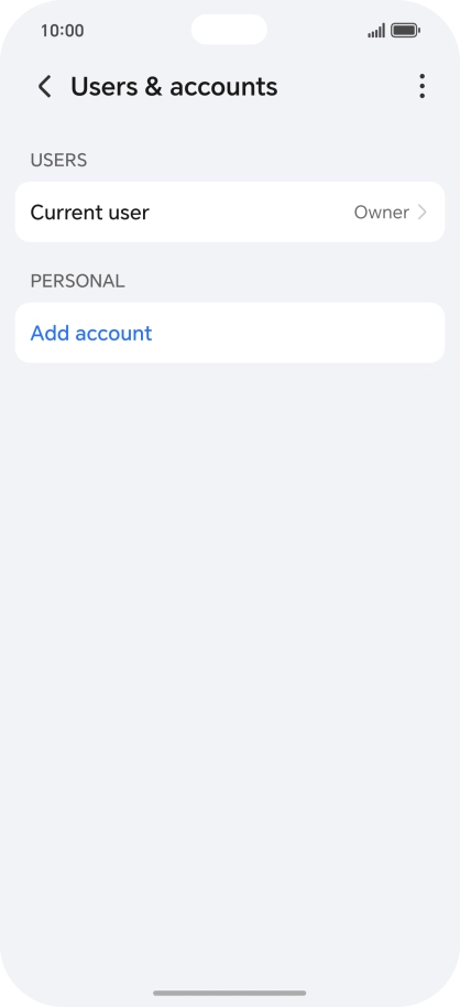 Press Add account.