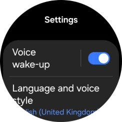 Press Language and voice style. Press Language and voice style.