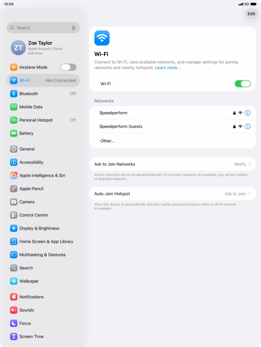 Press the required Wi-Fi network and key in the password for the Wi-Fi network. Press the required Wi-Fi network and key in the password for the Wi-Fi network.