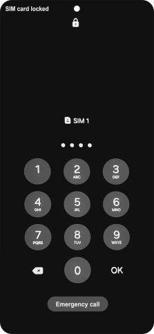 If your SIM is locked, key in your PIN and press OK.