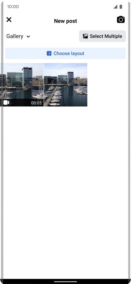Press the required picture or video clip. Press the required picture or video clip.