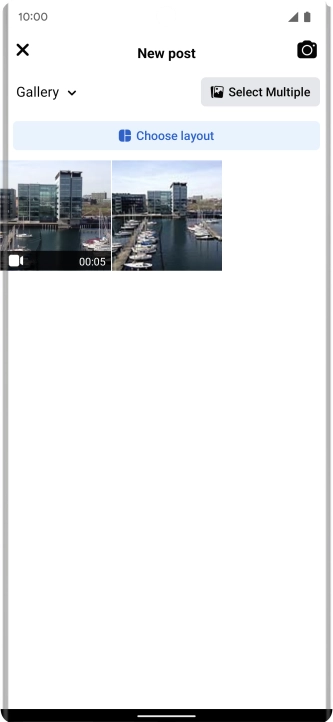 Press the required picture or video clip. Press the required picture or video clip.